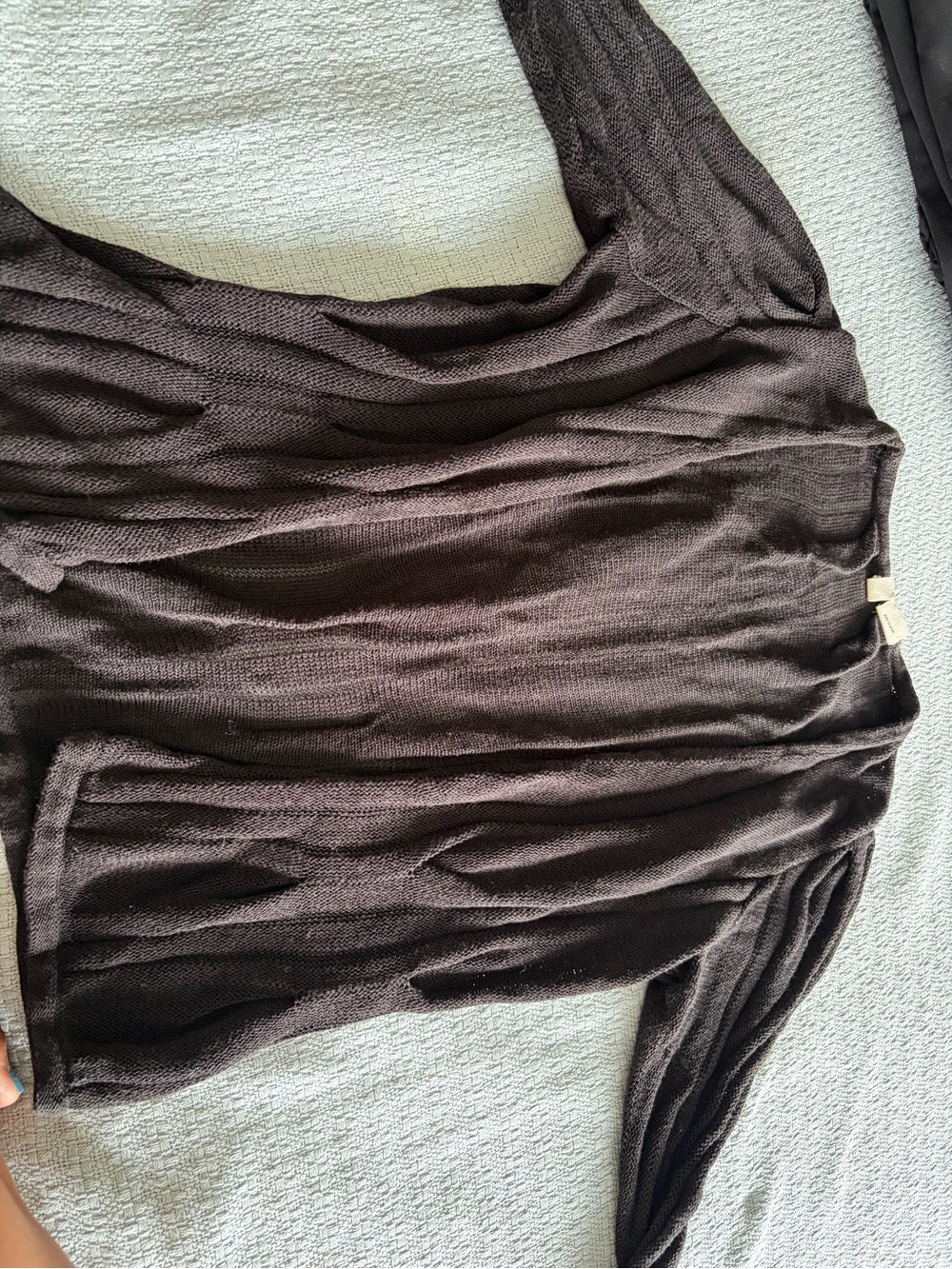 Moth Brown Open-Front Lightweight Cardigan